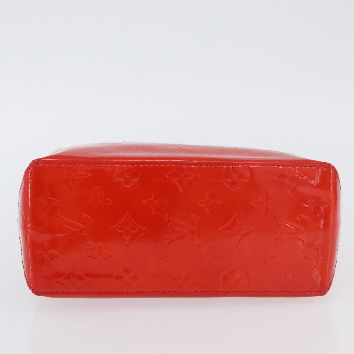 LOUIS VUITTON Monogram Vernis Reade PM Hand Bag Red Rouge M91088 Auth am11167A