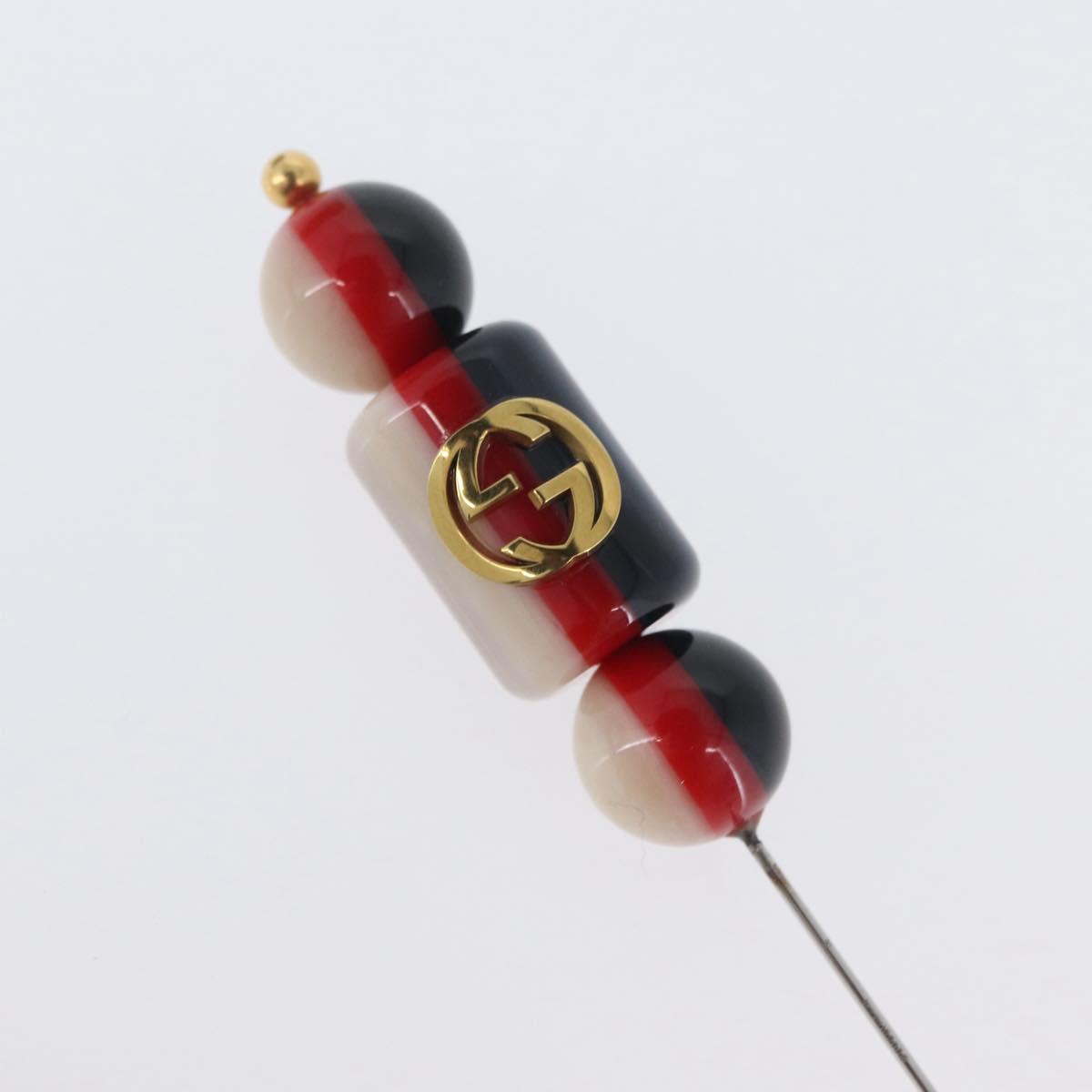 GUCCI Interlocking Sherry Pin Brooch metal Multicolor Auth am11178A