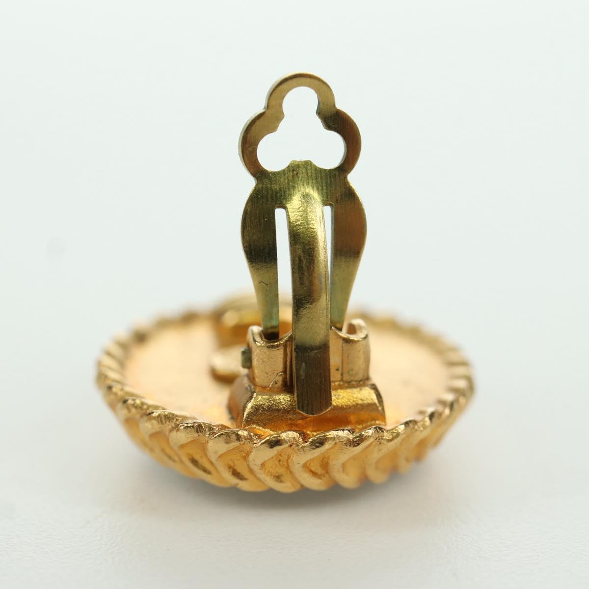 CHANEL COCO Mark Earring metal Gold CC Auth am11179M