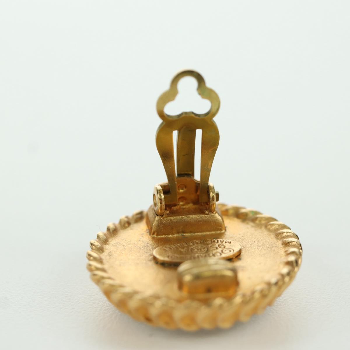CHANEL COCO Mark Earring metal Gold CC Auth am11179M