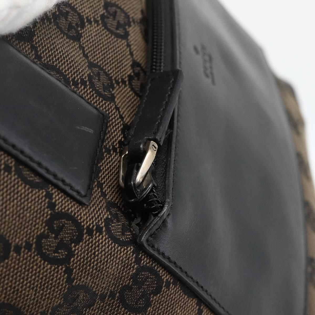 GUCCI GG Canvas Tote Bag Black Silver 019 0402 1705 Auth am11183A