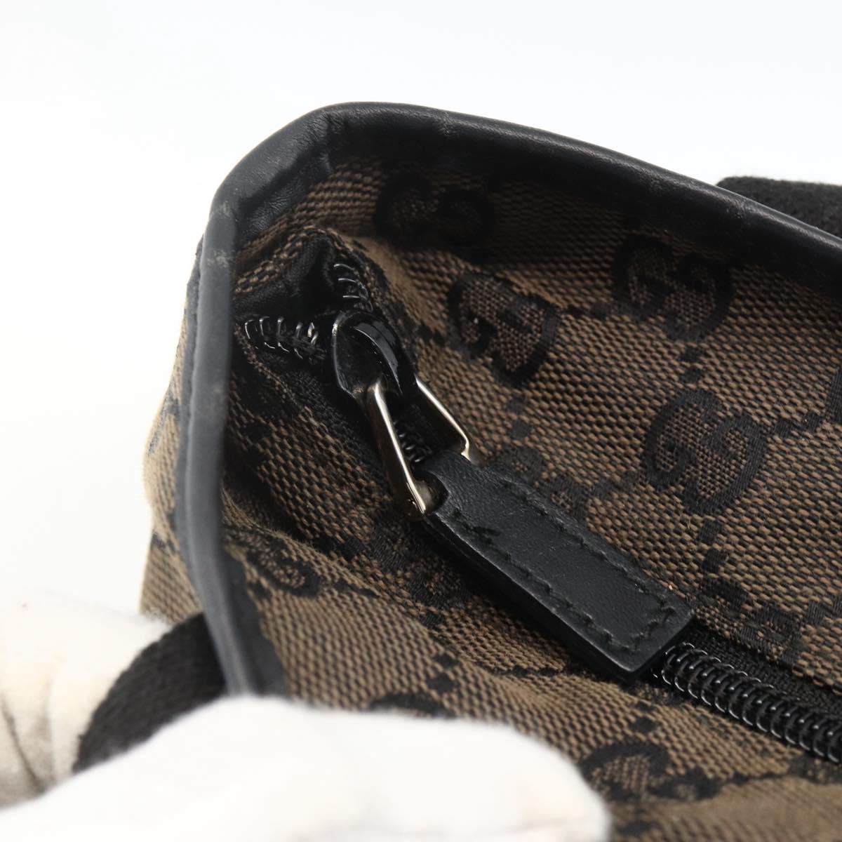 GUCCI GG Canvas Tote Bag Black Silver 019 0402 1705 Auth am11183A
