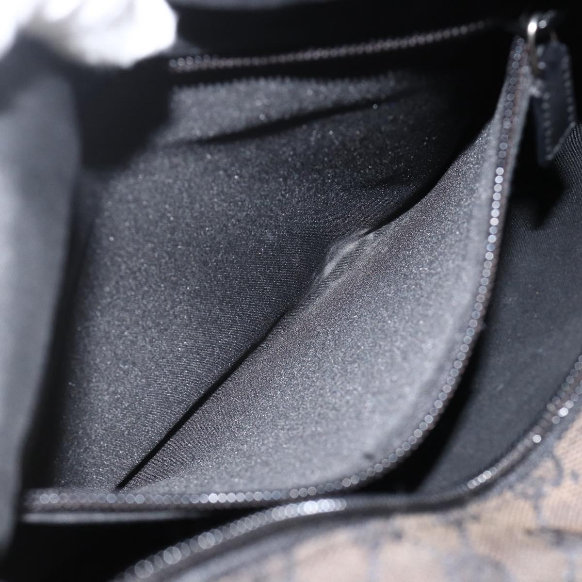GUCCI GG Canvas Tote Bag Black Silver 019 0402 1705 Auth am11183A