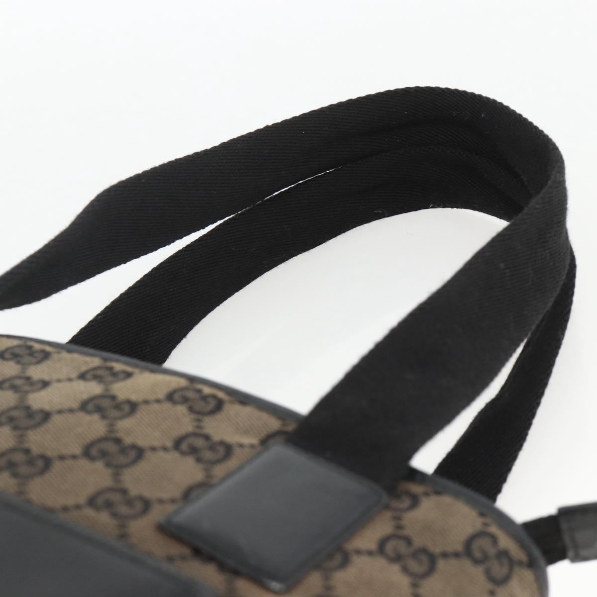 GUCCI GG Canvas Tote Bag Black Silver 019 0402 1705 Auth am11183A