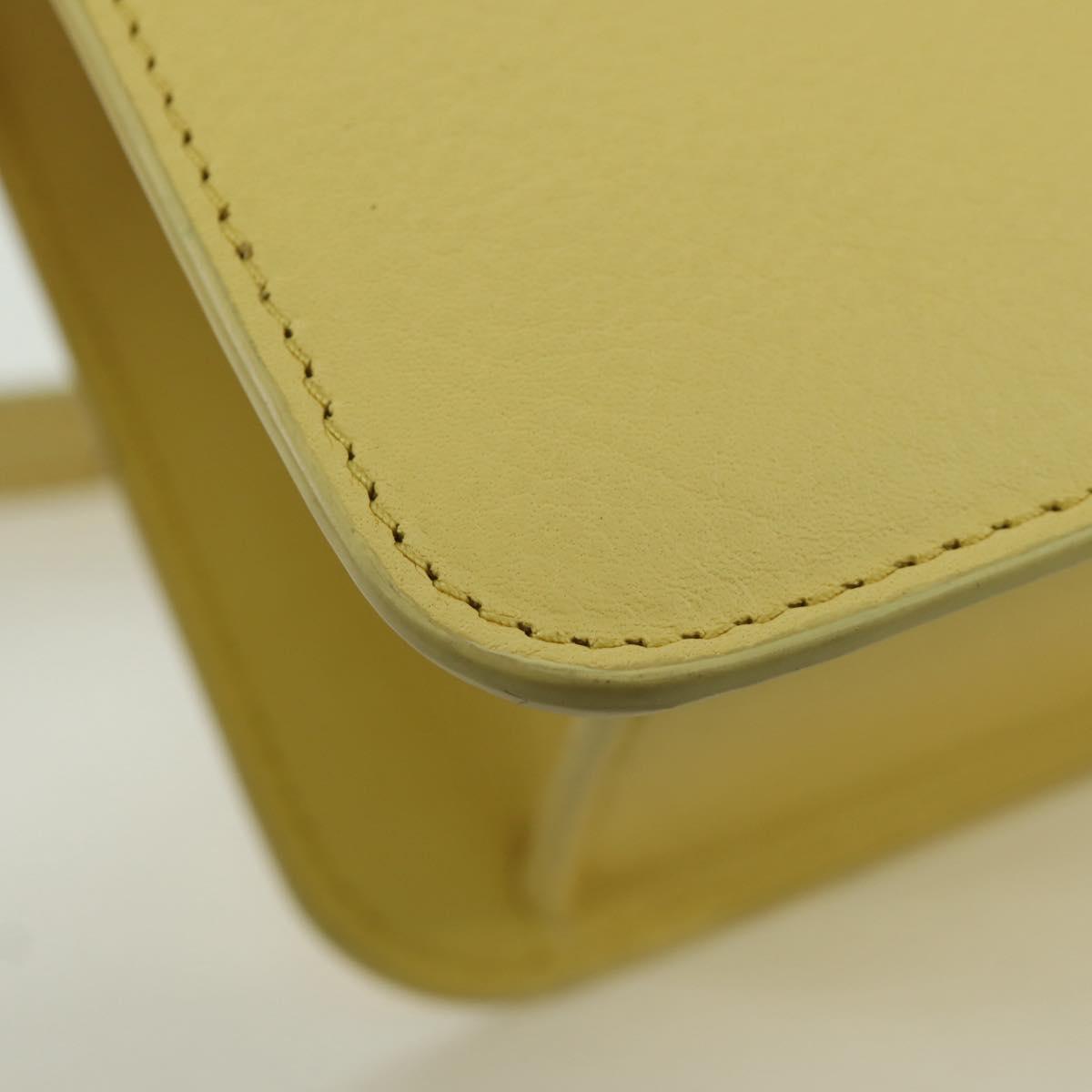 BALLY BALLY Logo Limited To 30 Items Bag Leather Gold Yellow Auth am11184SM
