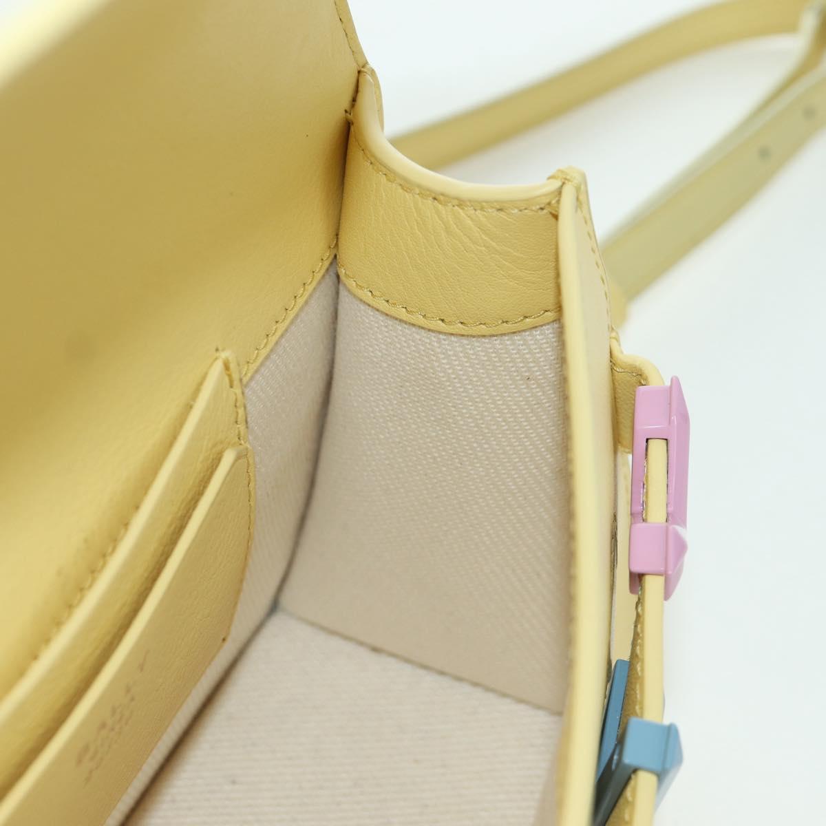 BALLY BALLY Logo Limited To 30 Items Bag Leather Gold Yellow Auth am11184SM