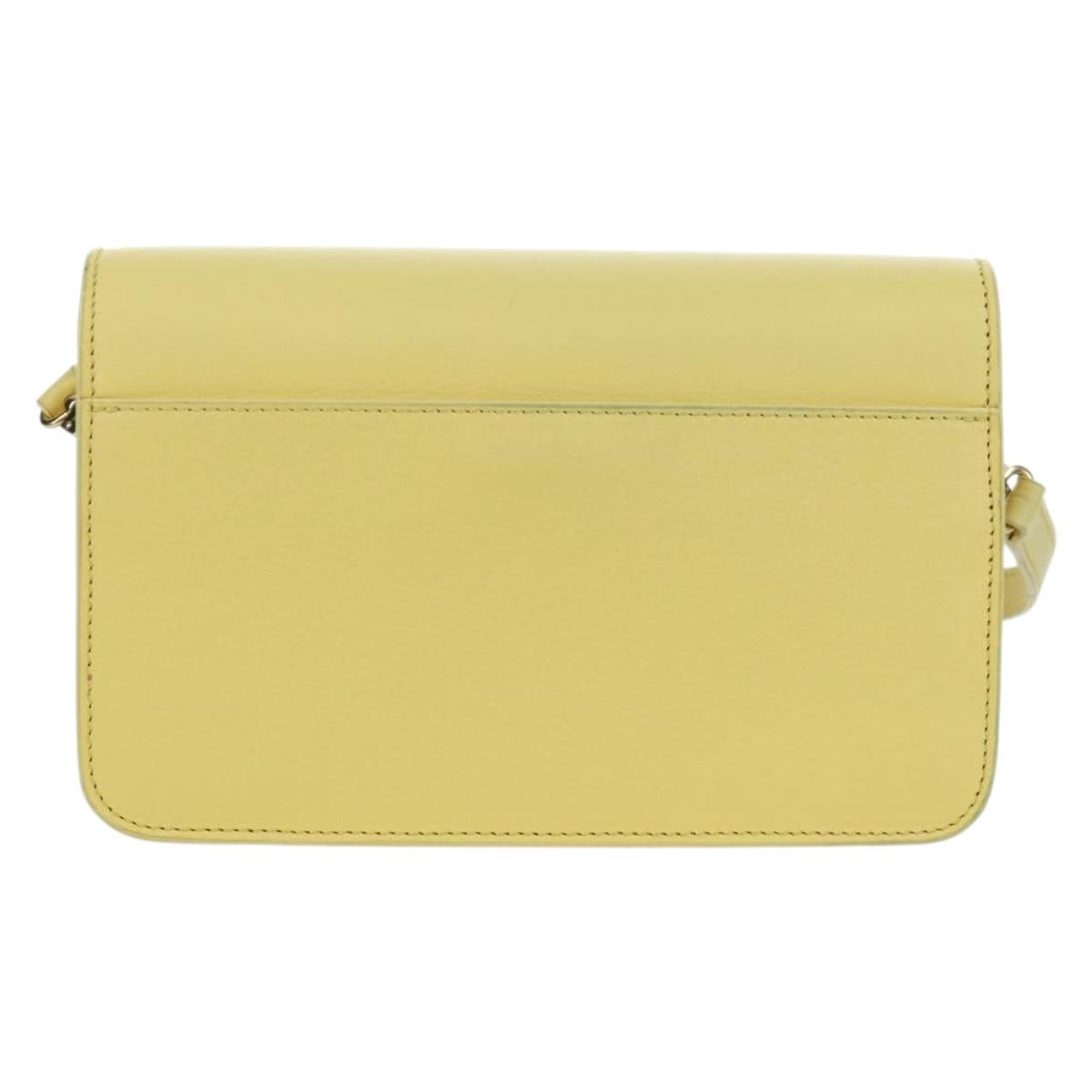 BALLY BALLY Logo Limited To 30 Items Bag Leather Gold Yellow Auth am11184SM