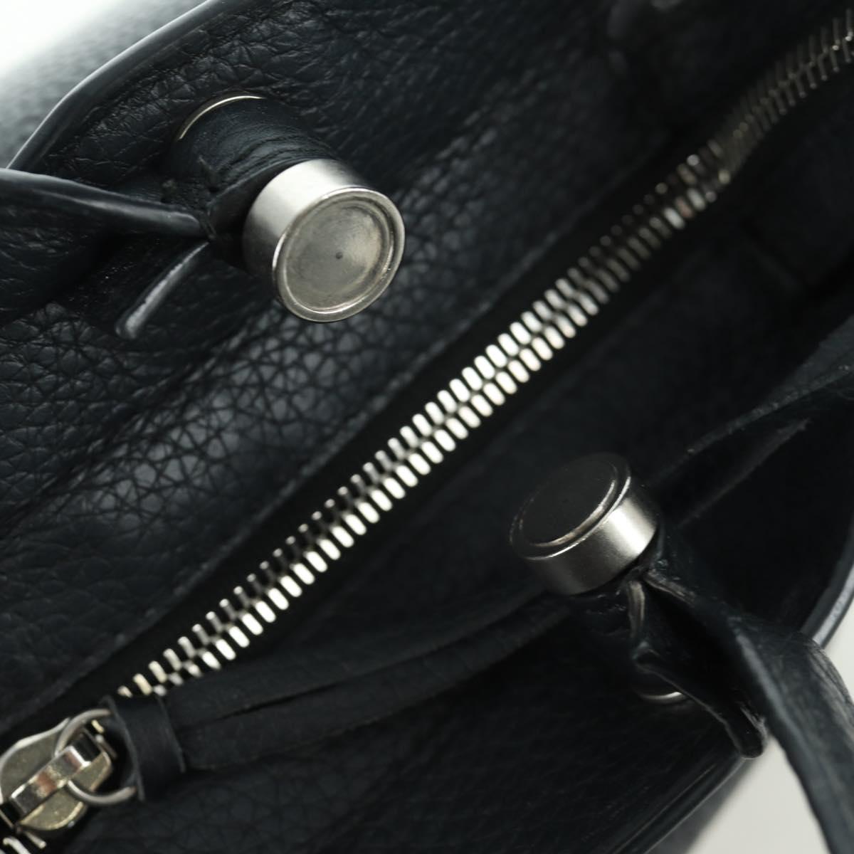 BALENCIAGA Blackout City Hand Bag Leather 2way Black Silver 443514 am11187SAM