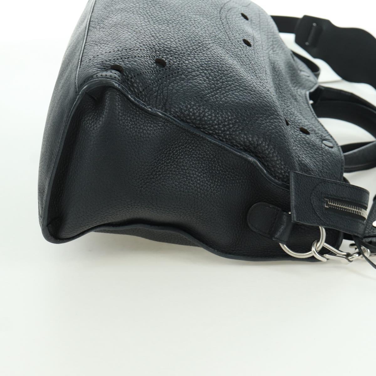 BALENCIAGA Blackout City Hand Bag Leather 2way Black Silver 443514 am11187SAM