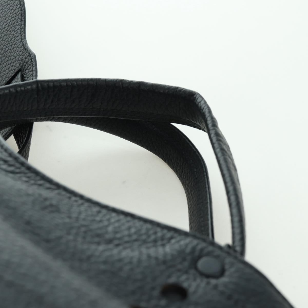BALENCIAGA Blackout City Hand Bag Leather 2way Black Silver 443514 am11187SAM