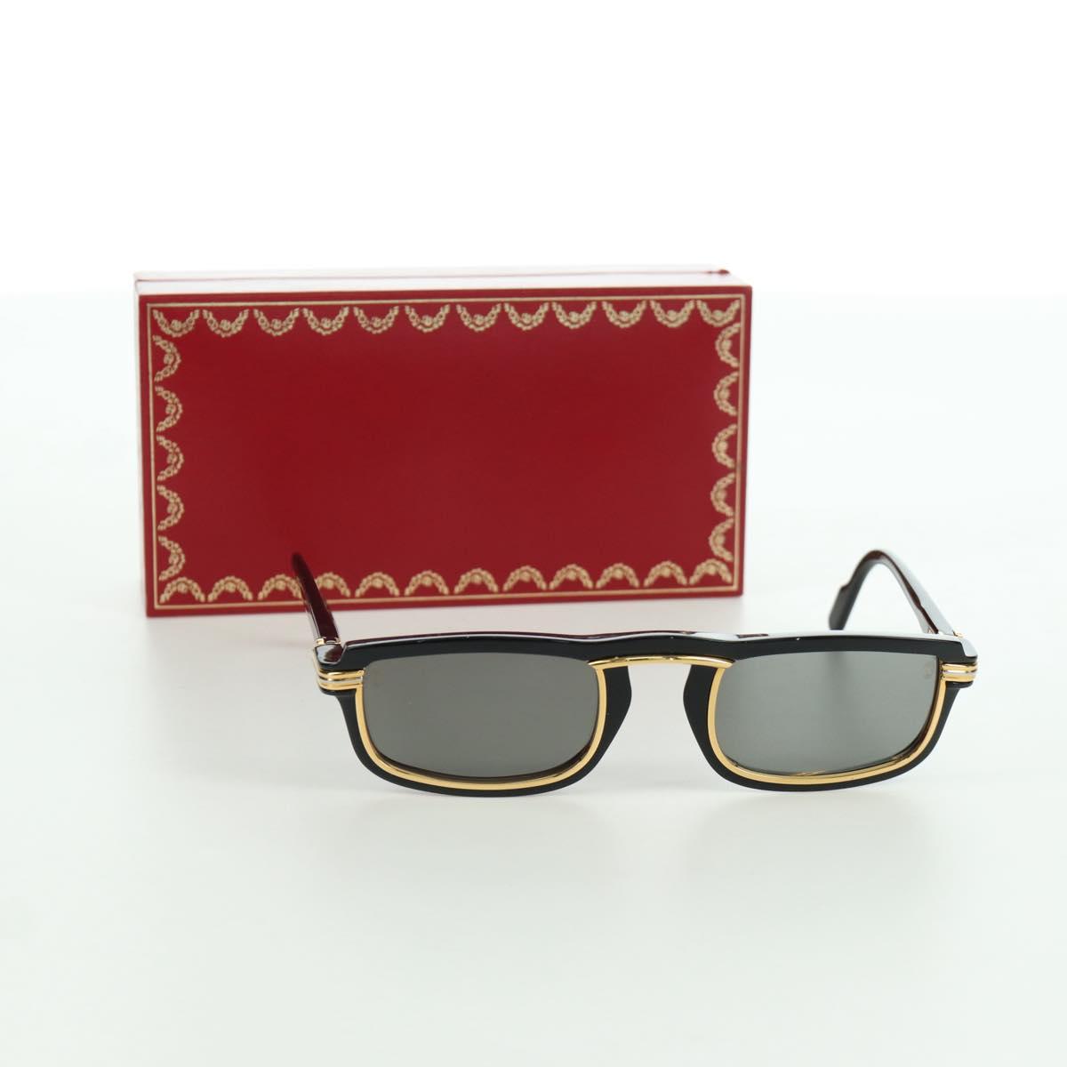 CARTIER Vertigo Sunglasses plastic Black Auth am11189SM