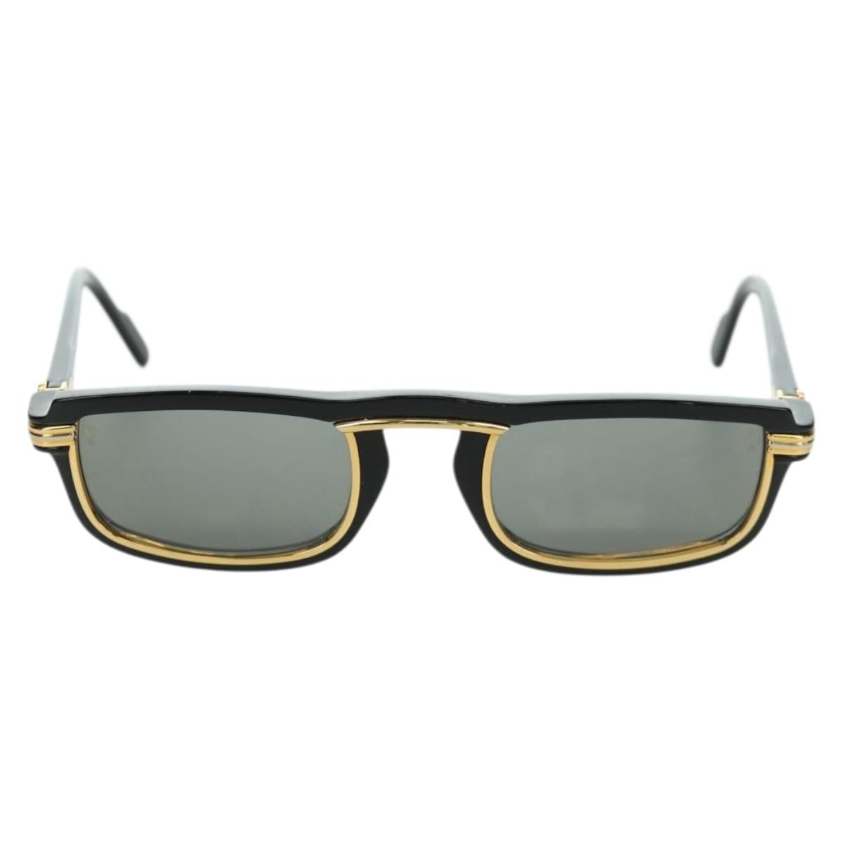 CARTIER Vertigo Sunglasses plastic Black Auth am11189SM