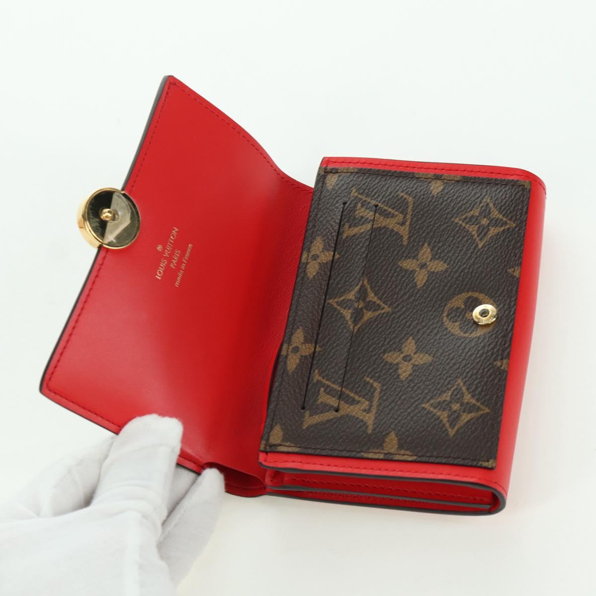 LOUIS VUITTON Monogram Portefeuille Flore Compact Wallet M64587 LV Auth am11190M