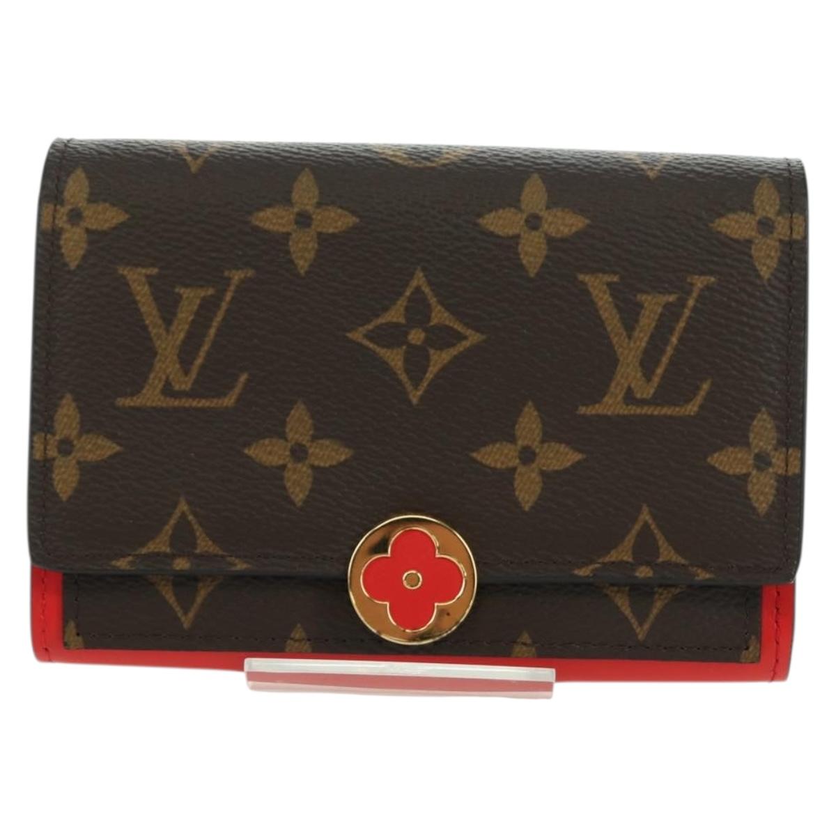 LOUIS VUITTON Monogram Portefeuille Flore Compact Wallet M64587 LV Auth am11190M