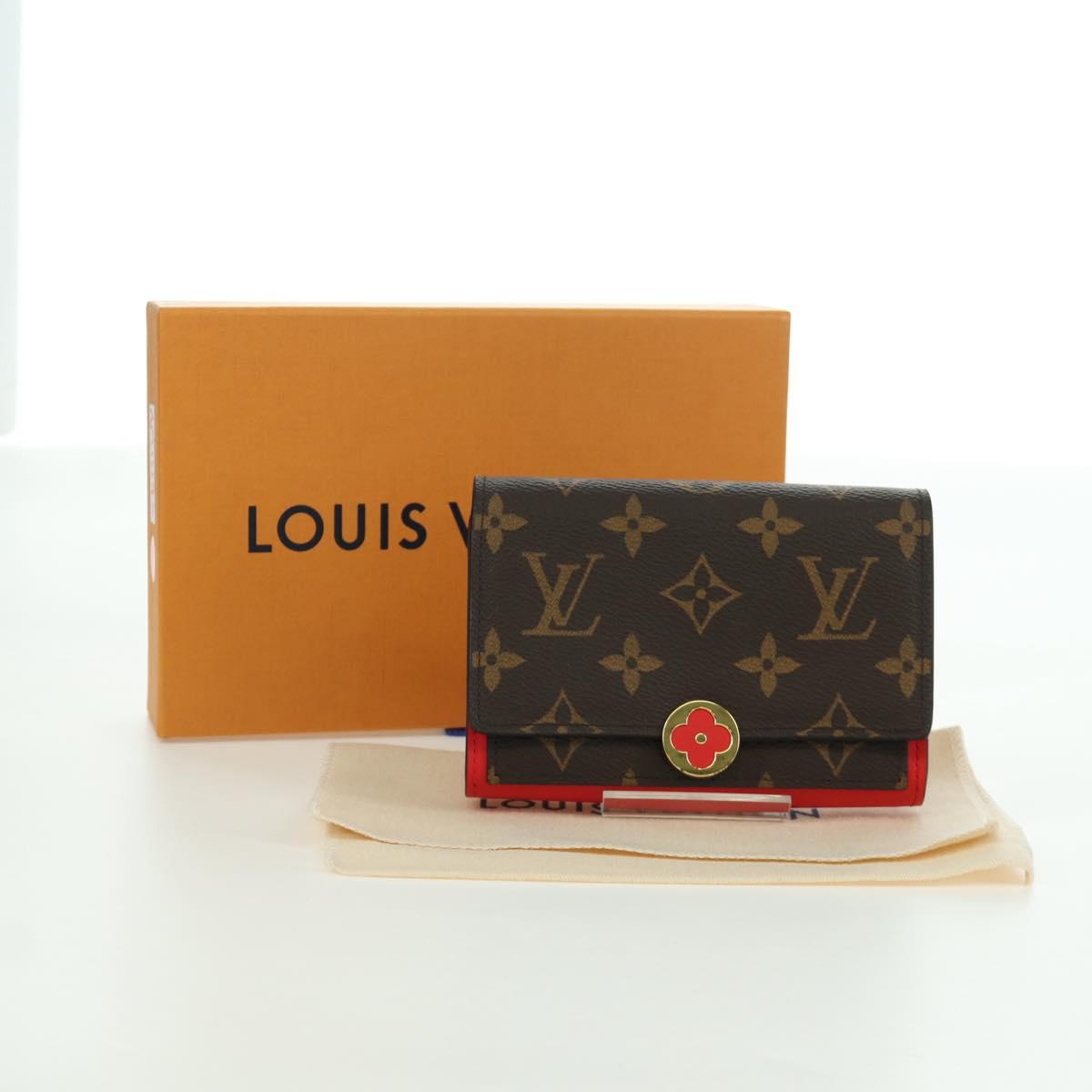 LOUIS VUITTON Monogram Portefeuille Flore Compact Wallet M64587 LV Auth am11190M
