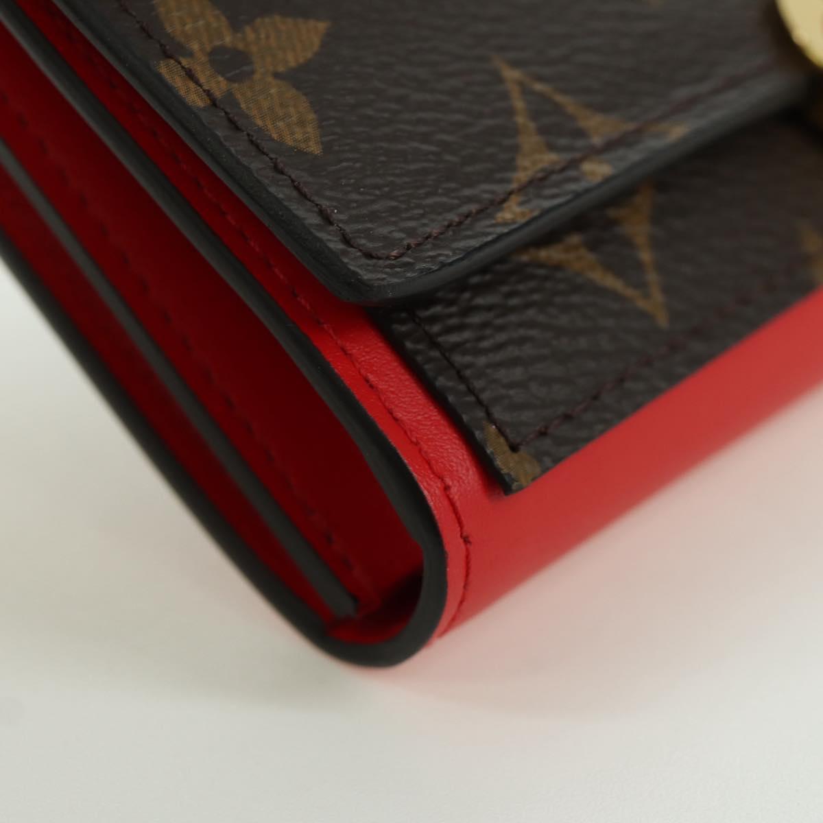 LOUIS VUITTON Monogram Portefeuille Flore Compact Wallet M64587 LV Auth am11190M