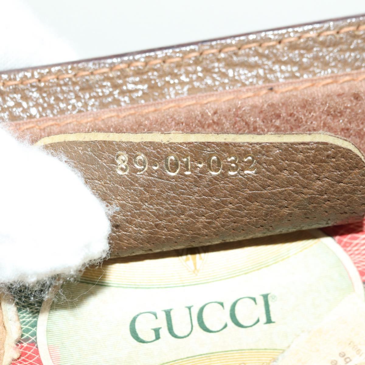 GUCCI GG Supreme Web Sherry Line Clutch Bag PVC Beige Red 89 01 032 Auth am11210