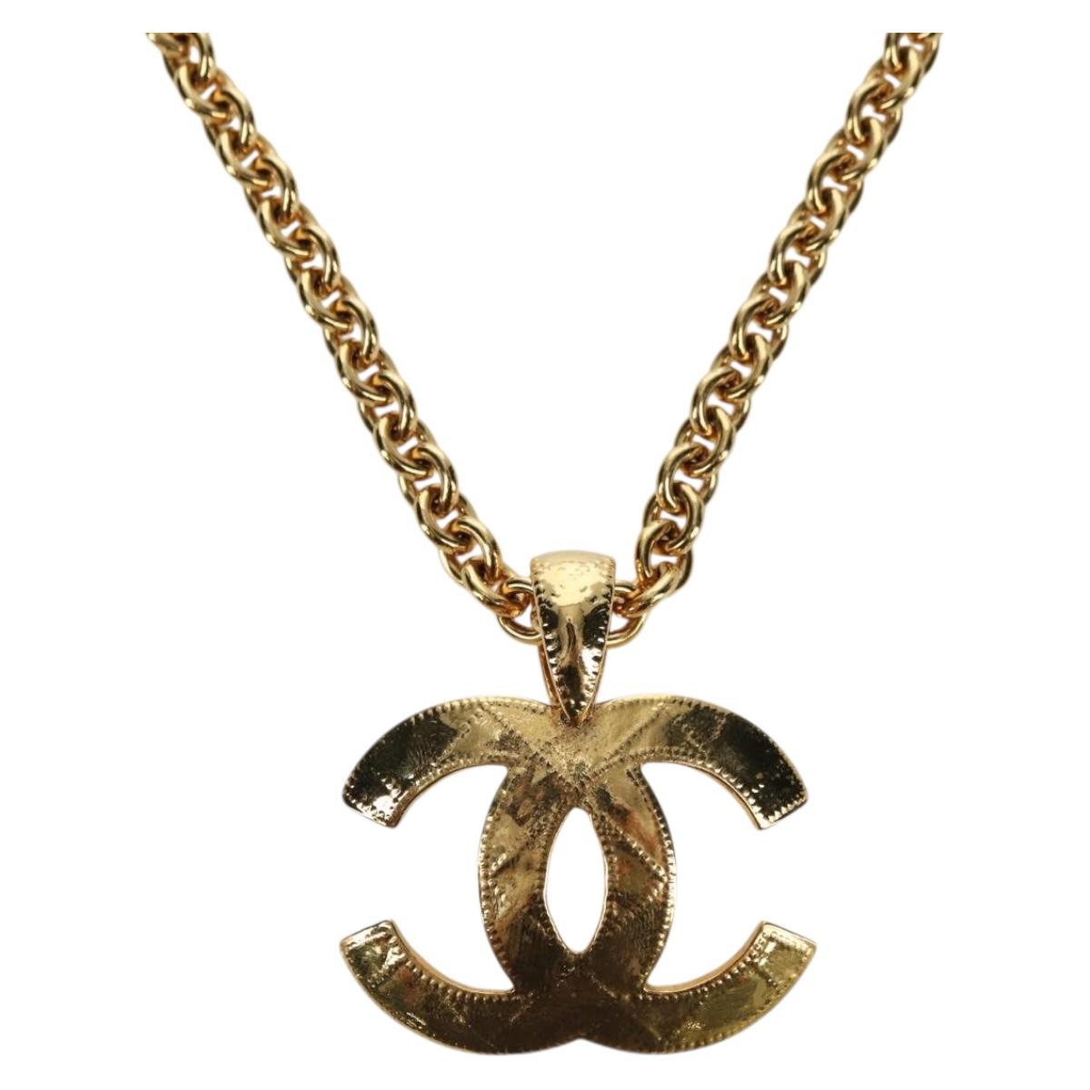 CHANEL CC Necklace metal Gold Tone CC Auth am11252SAM
