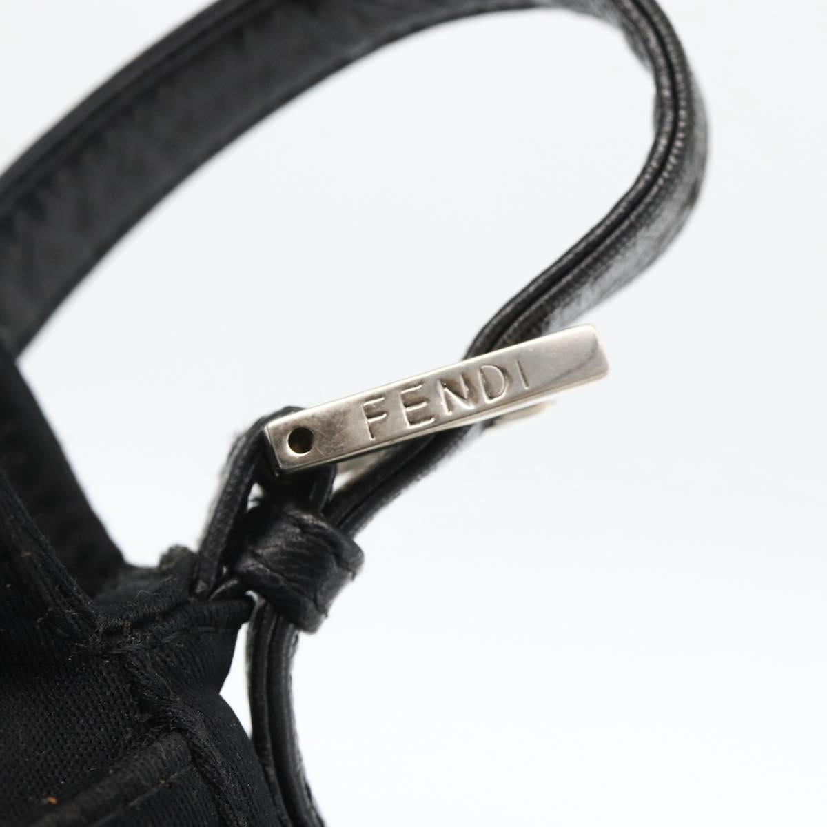 FENDI Mamma Baguette Shoulder Bag Jersey Black Silver Auth am11275A
