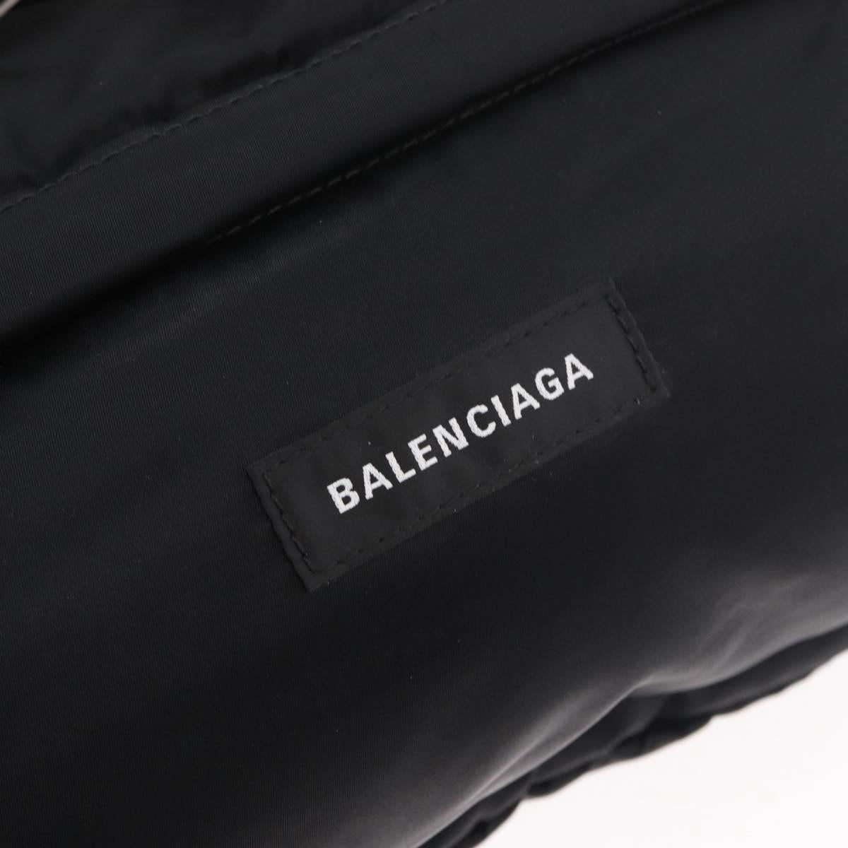 BALENCIAGA Body Bag Nylon Black 661862 Auth am11295