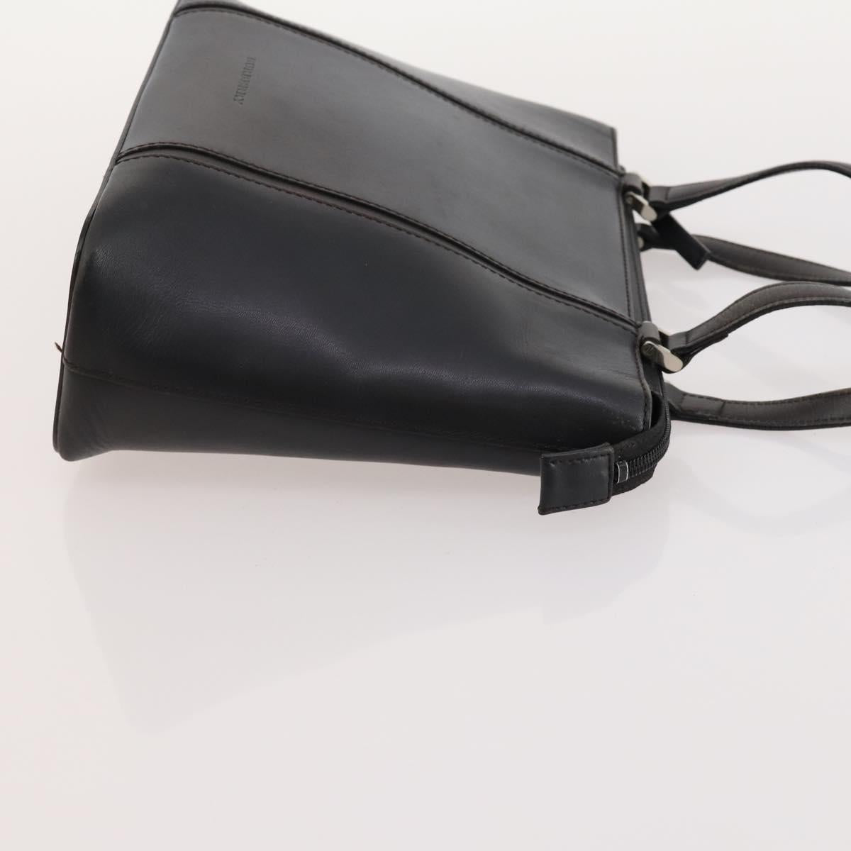 BURBERRY Blue Label Hand Bag Leather Canvas 3 Set Black Brown White Auth am11366