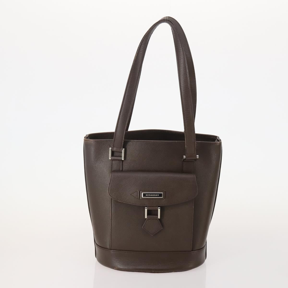 BURBERRY Blue Label Hand Bag Leather Canvas 3 Set Black Brown White Auth am11366