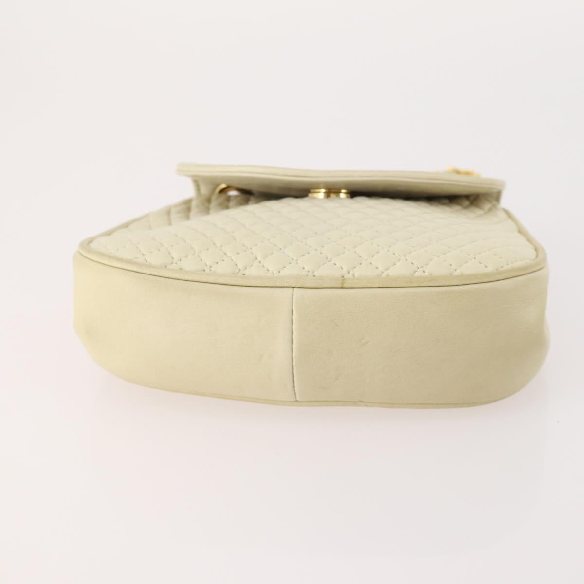 BALLY Chain Shoulder Bag Leather 2 Set Purple White Auth am11367