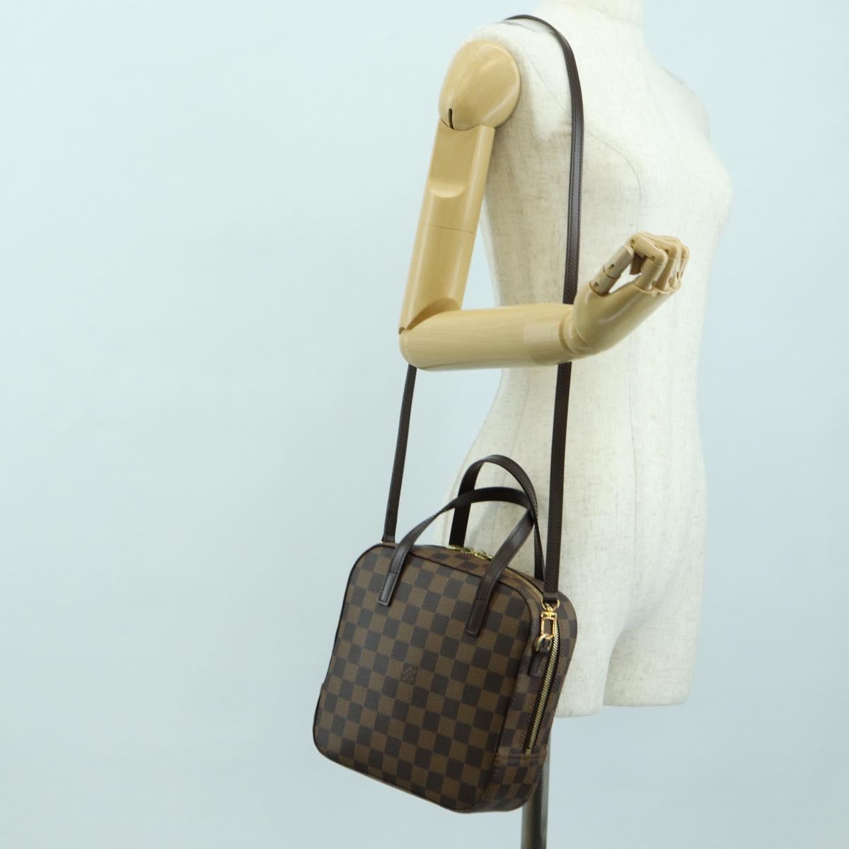LOUIS VUITTON Damier Ebene Spontini Hand Bag SPO 2way M47500 LV Auth am11377SAV