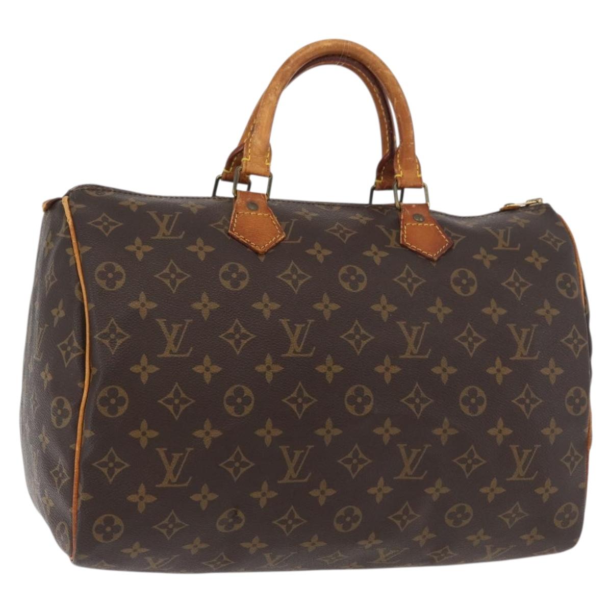 LOUIS VUITTON Monogram Speedy 35 Hand Bag M41524 LV Auth am11384