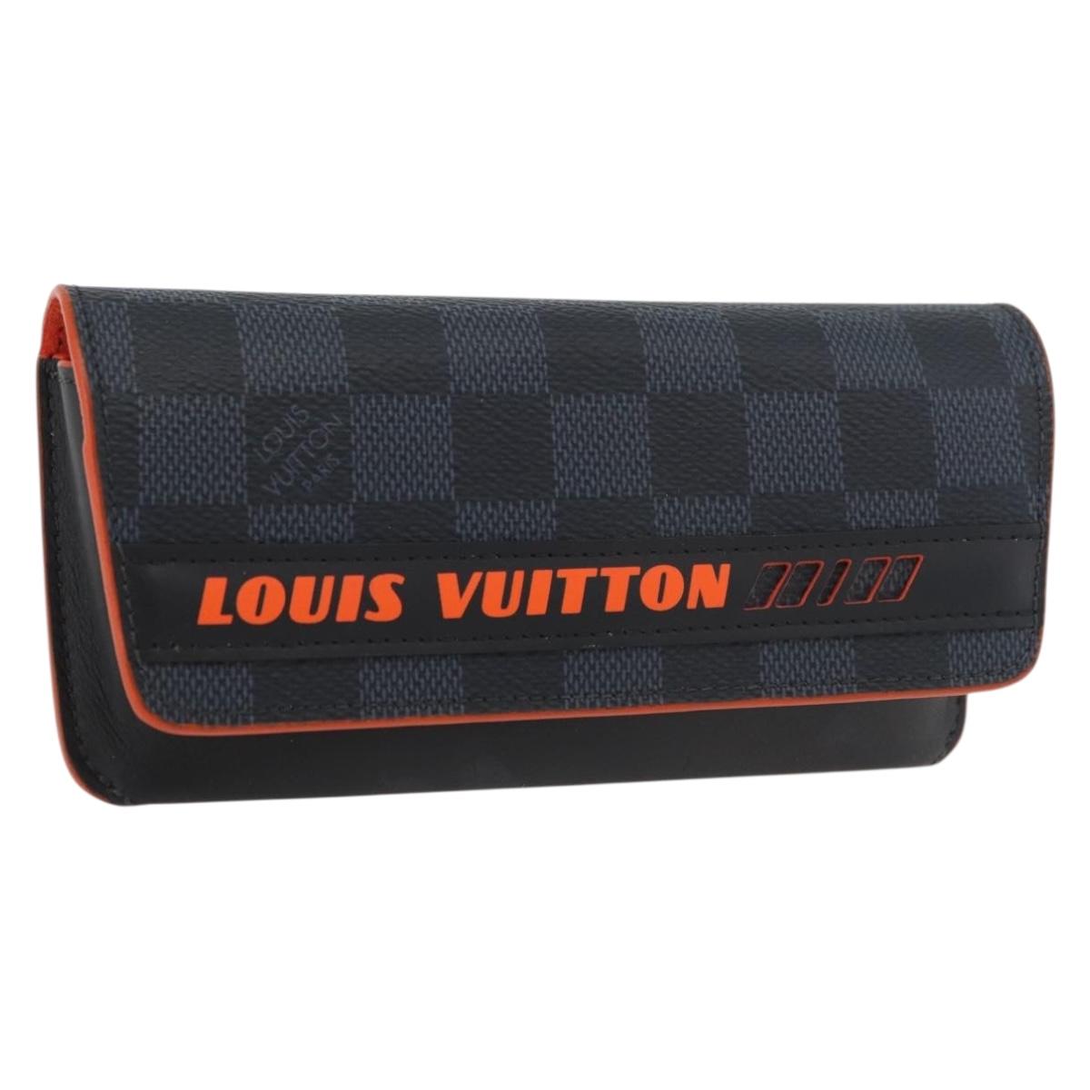 LOUIS VUITTON Damier Cobalt Etui Lunette Woody Glasses Case GI0380 Auth am11413A