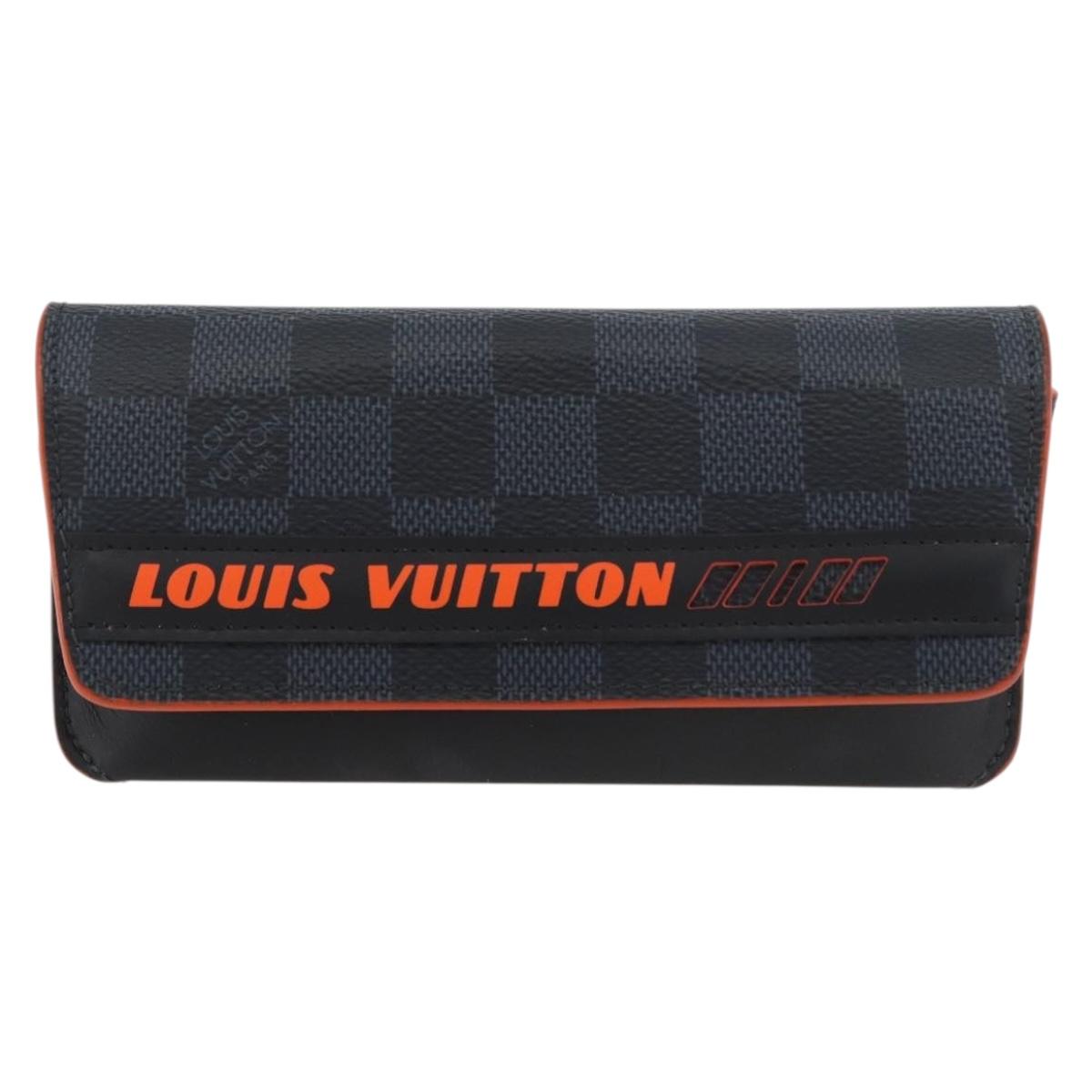 LOUIS VUITTON Damier Cobalt Etui Lunette Woody Glasses Case GI0380 Auth am11413A