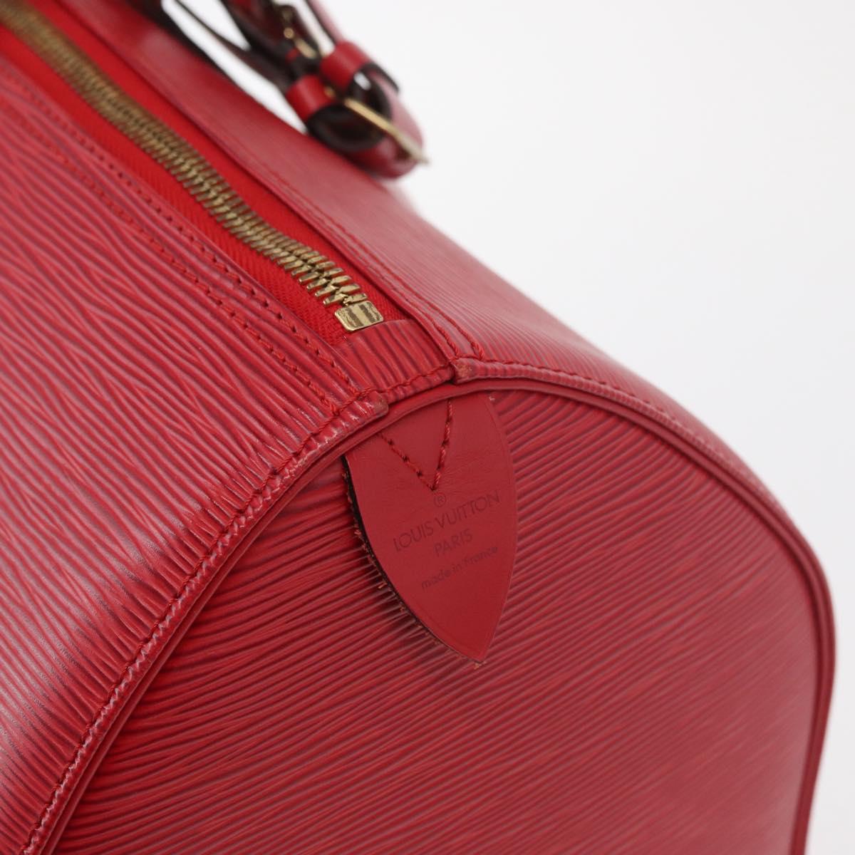 LOUIS VUITTON Epi Keepall 45 Boston Bag Red M42977 LV Auth am11417V
