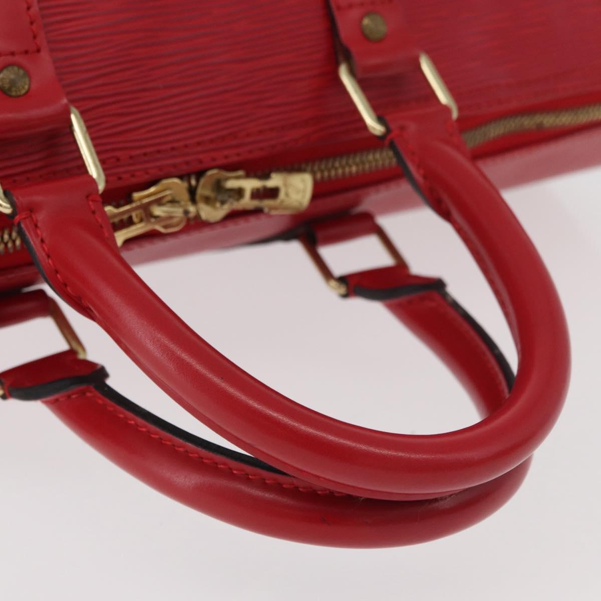 LOUIS VUITTON Epi Keepall 45 Boston Bag Red M42977 LV Auth am11417V