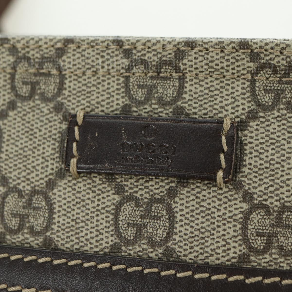 GUCCI GG Supreme Shoulder Bag PVC Beige Gold 295257 Auth am11420V