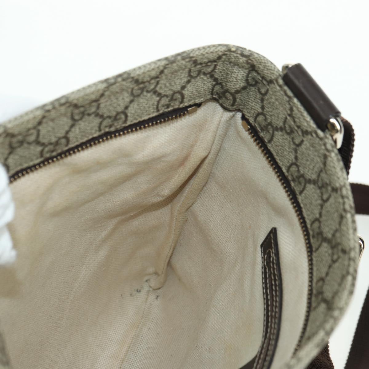 GUCCI GG Supreme Shoulder Bag PVC Beige Gold 295257 Auth am11420V