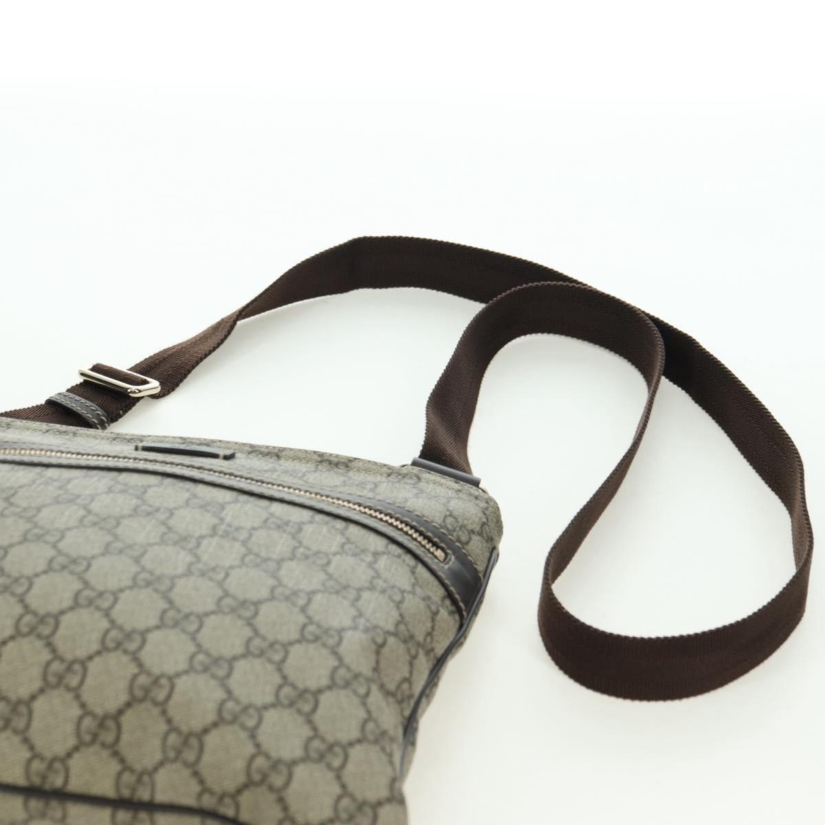 GUCCI GG Supreme Shoulder Bag PVC Beige Gold 295257 Auth am11420V
