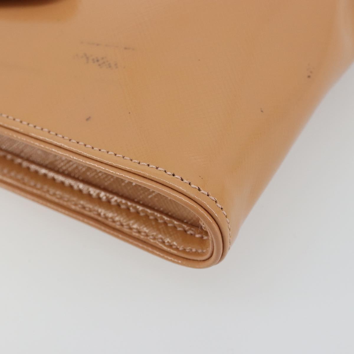 PRADA Shoulder Bag Patent leather Pink Gold Auth am11436
