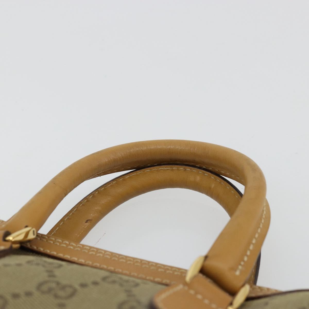 GUCCI GG Canvas Mini Hand Bag Beige Gold Auth am11440