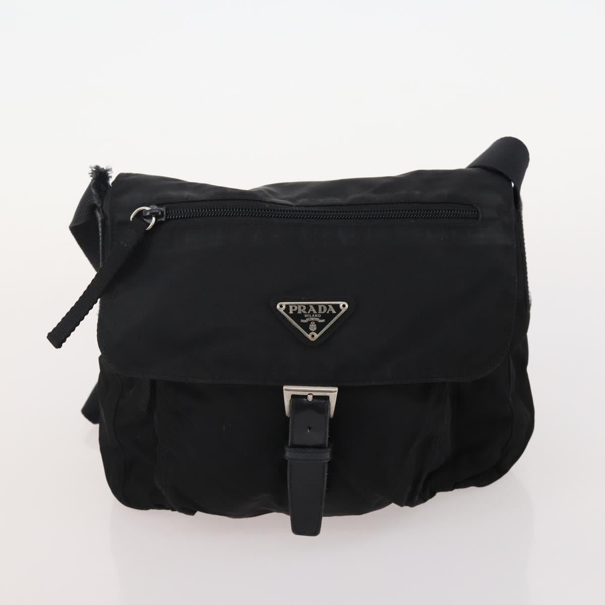 PRADA Shoulder Bag Nylon 3 Set Black Beige Auth am11451
