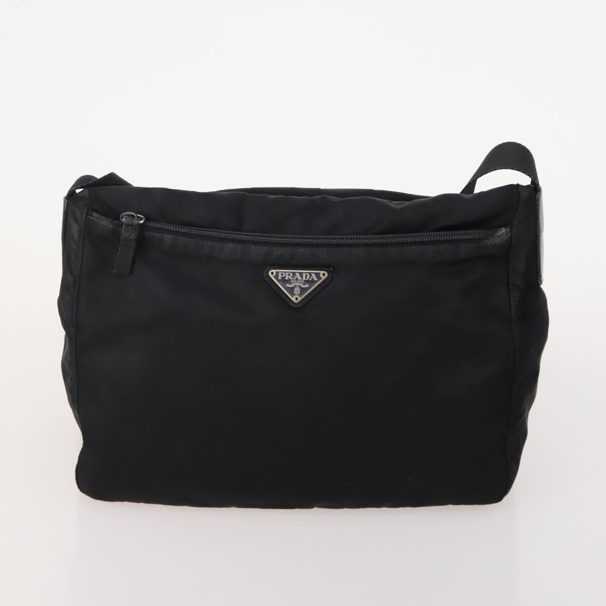 PRADA Shoulder Bag Nylon 3 Set Black Beige Auth am11451