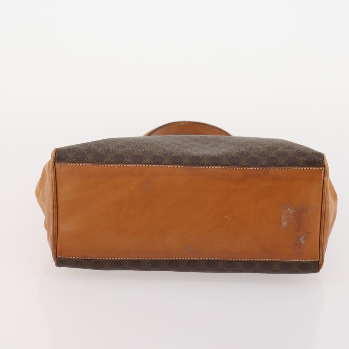 CELINE Macadam Canvas Shoulder Bag PVC Leather 2 Set Brown Auth am11453