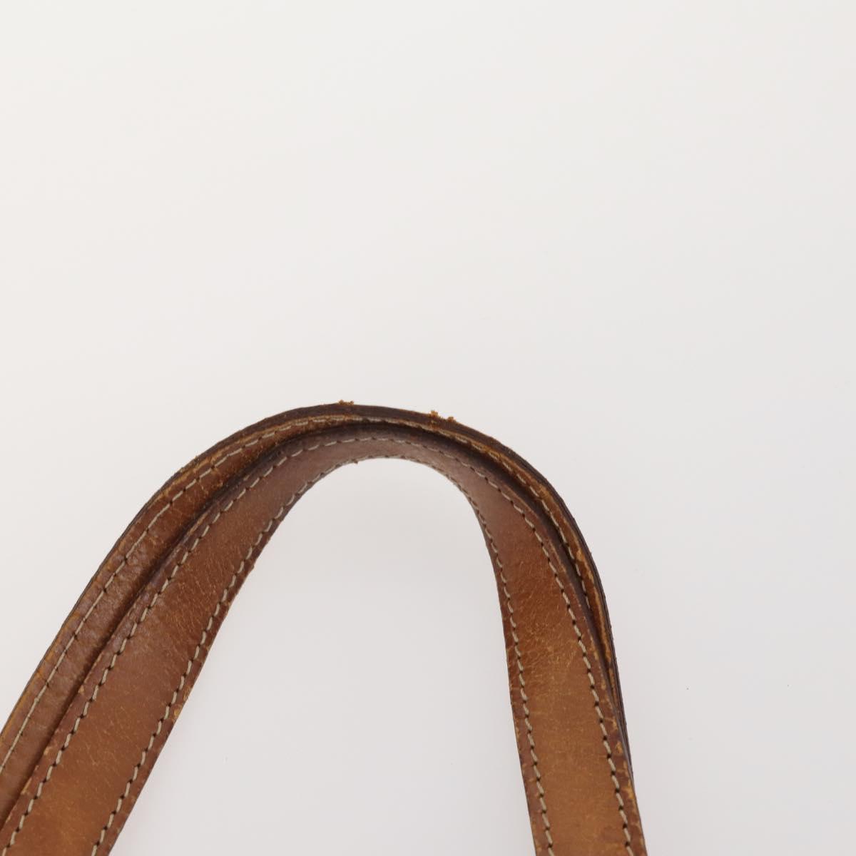 CELINE Macadam Canvas Shoulder Bag PVC Leather 2 Set Brown Auth am11453