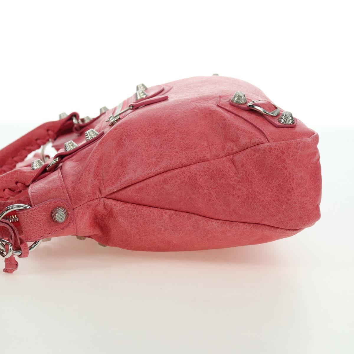 BALENCIAGA Giant Town Hand Bag Leather 2way Pink 240578 Auth am11459SAV