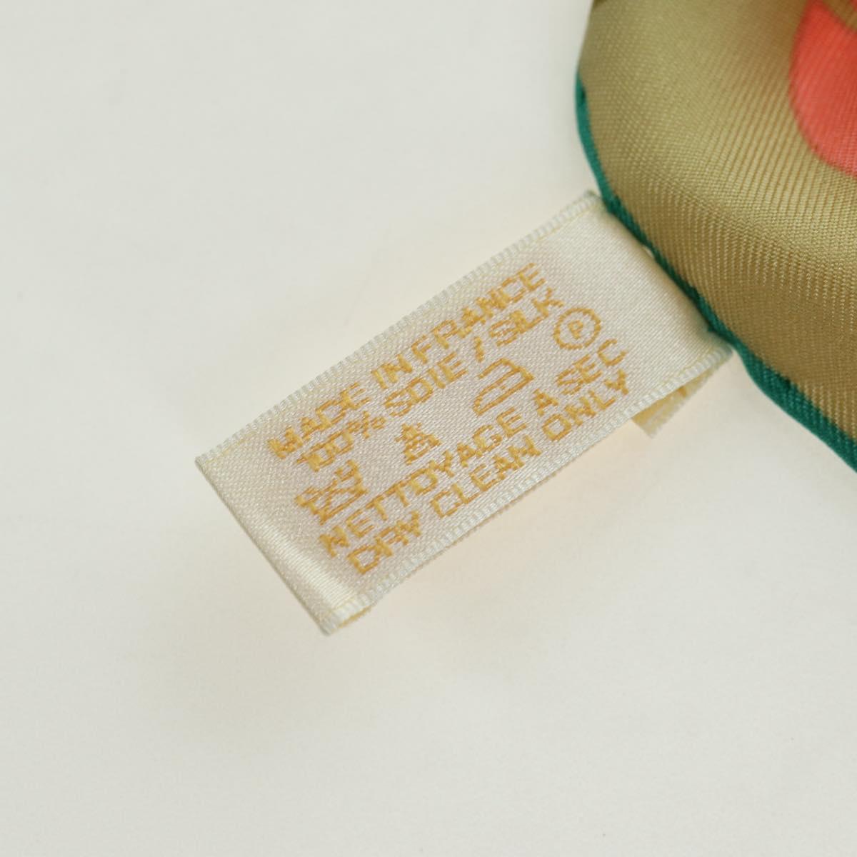 CARTIER Scarf Silk Khaki Auth am11464A