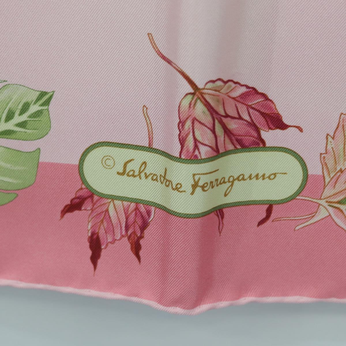 Salvatore Ferragamo Scarf Silk Pink Auth am11466V