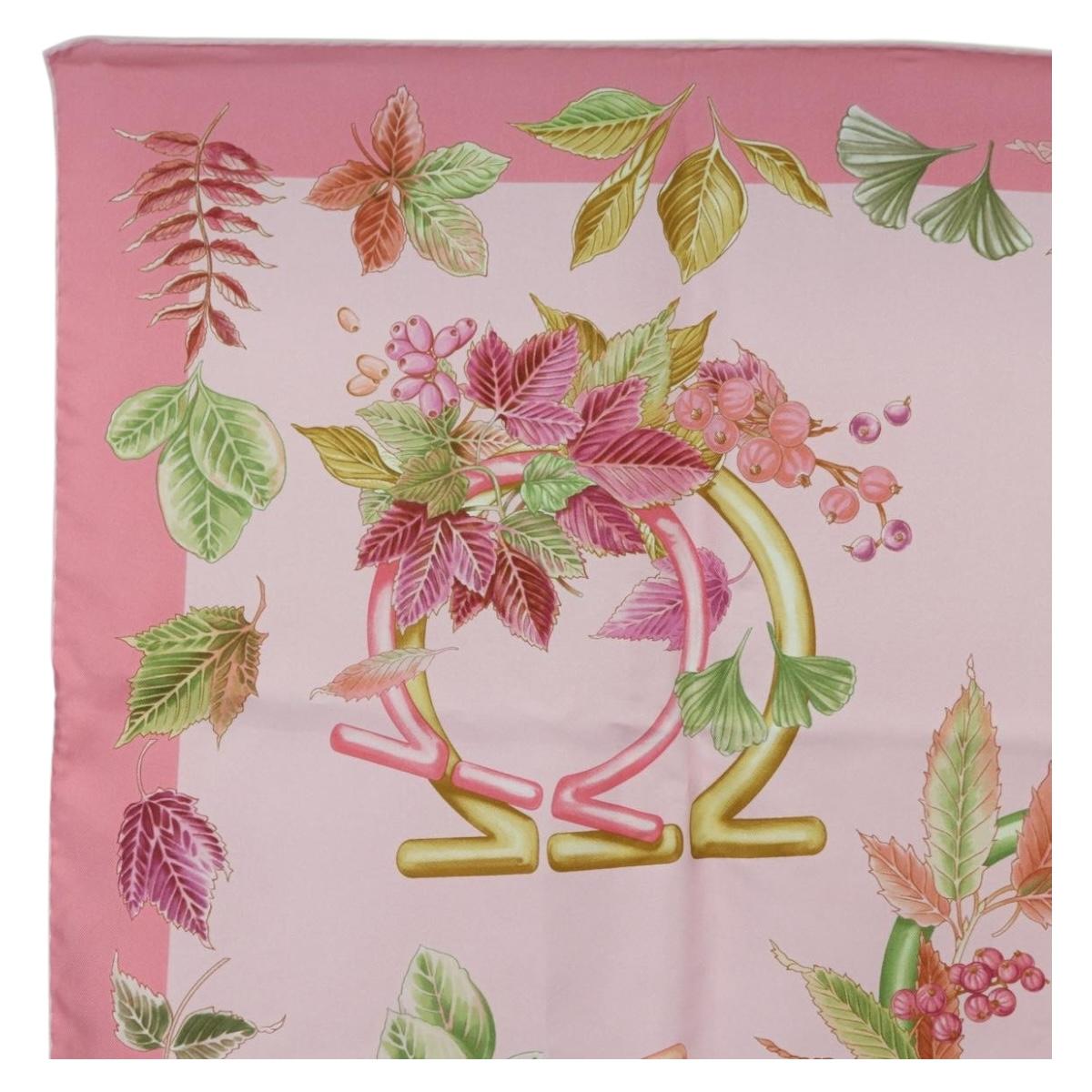 Salvatore Ferragamo Scarf Silk Pink Auth am11466V