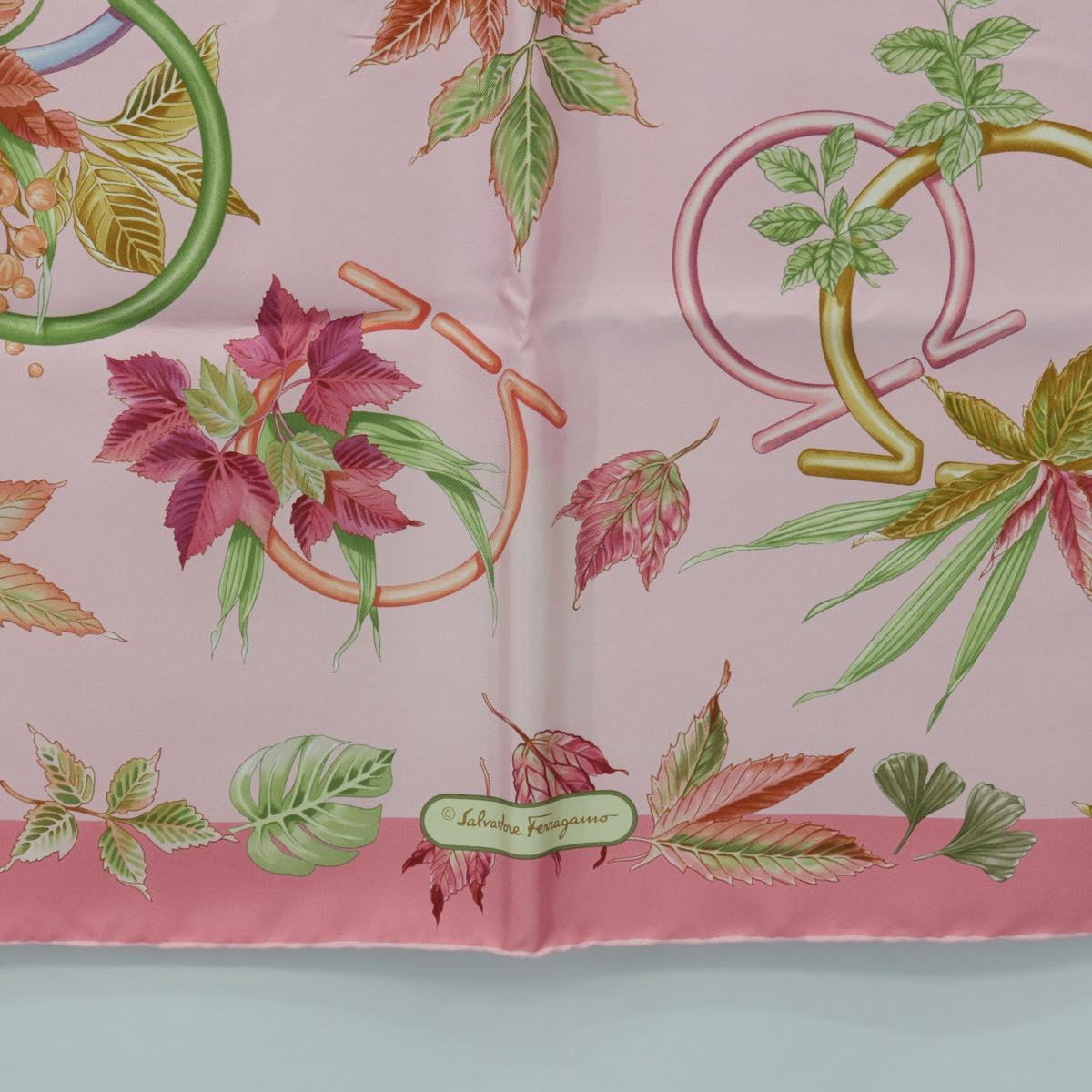 Salvatore Ferragamo Scarf Silk Pink Auth am11466V