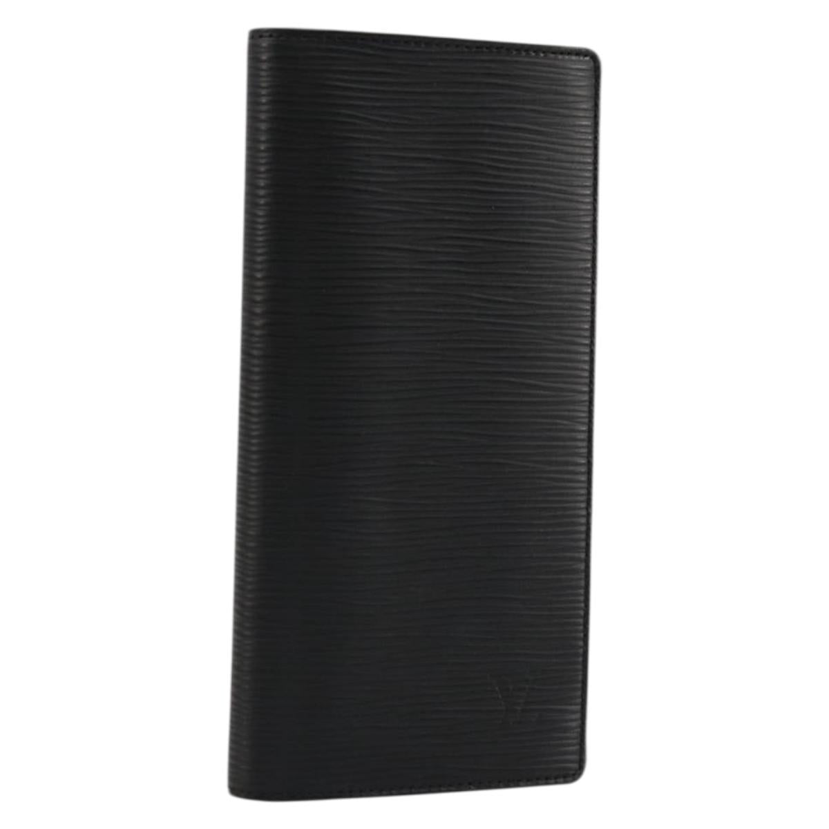 LOUIS VUITTON Epi Portefeuille Braza Long Wallet Black M60622 LV Auth am11471A