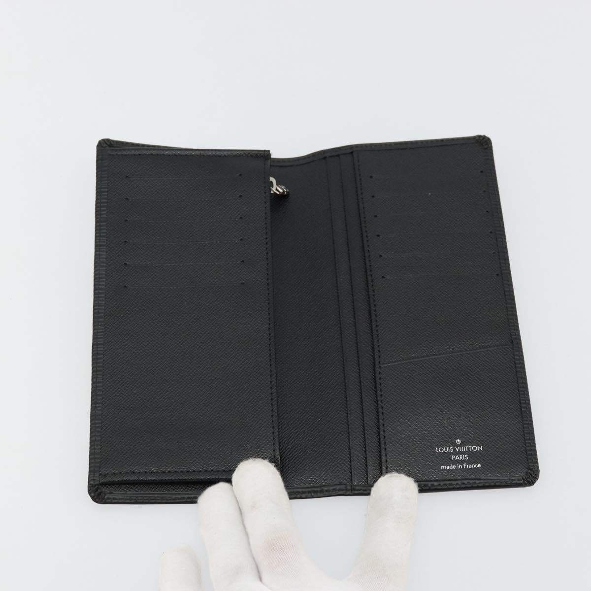 LOUIS VUITTON Epi Portefeuille Braza Long Wallet Black M60622 LV Auth am11471A