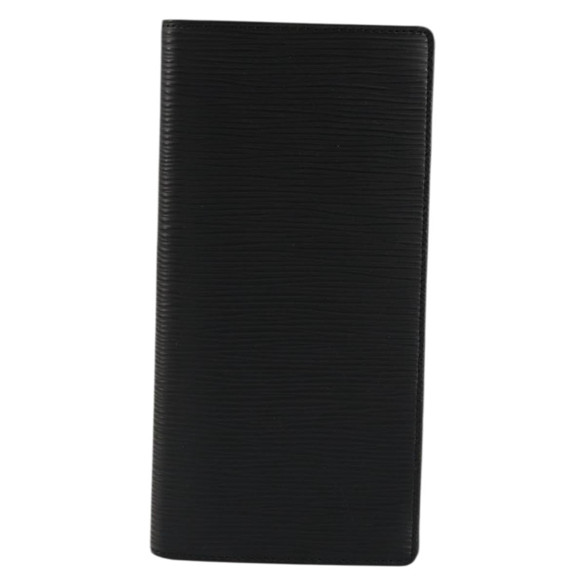 LOUIS VUITTON Epi Portefeuille Braza Long Wallet Black M60622 LV Auth am11471A